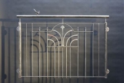 Französischer Balkon einem Schmuckornament aus Stahl