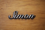 Aluminium Schriftzug Simon