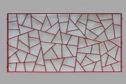Fenstergitter mit Schmitzstruktur in rot lackiert