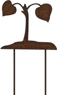 Stilisierte Herzblatt Skulptur