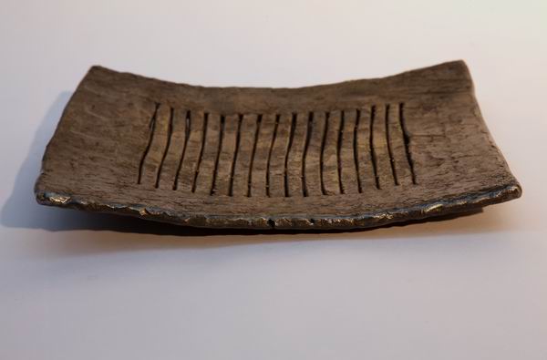 Zahlteller aus 8mm Stahlstäben geschmiedet mit Messingabrieb