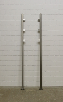 Edelstahl Pfosten als Schilder Halter