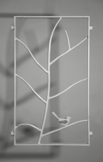 Astgitter in weiß lackiert