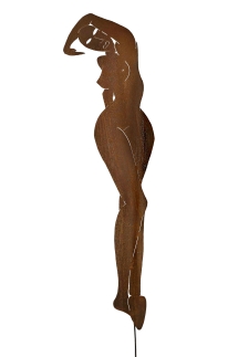 Skulptur aus 3 mm Stahlblech plasmagetrennt