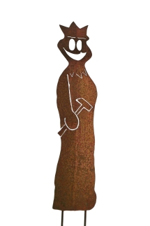 Skulptur aus 3 mm Stahlblech plasmagetrennt
