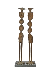 10 mm Stahlsockel für ein Paar aus Bronze (afrikanisch)