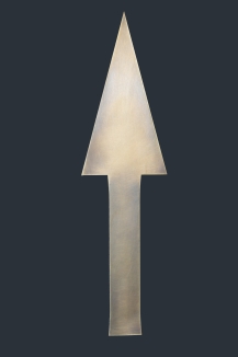 Richtungspfeil aus 3 mm Tombak