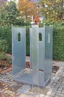 Sichtschutz für einen Garten Dusche