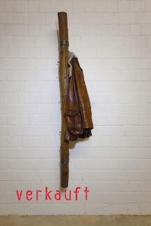wandhängende Ast Garderobe aus Eiche und Stahl