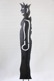 plasmagetrennte Garten Skulptur Frau aus Stahl