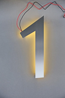 Hausnummer mit LED