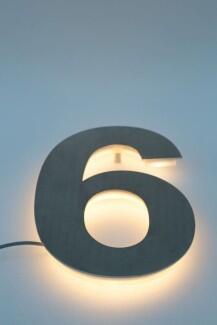LED Edelstahl Hausnummer