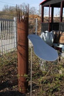 Reflektor für einen Bodenstrahler aus Edelstahl