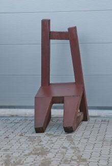 Skulptur Living Chair aus rostigem Stahl