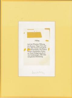 Füllung von Franz Erhard Walther, gerahmt