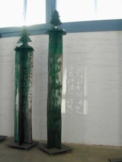 Tannenleuchter aus Stahlblech geschnitten