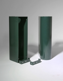 Leuchtenabdeckung aus pulverbeschichtetem Edelstahl