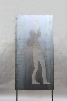 Skulptur aus einem Stahlblech plasmagetrennt