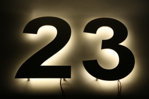 LED Edelstahl Hausnummer "23"