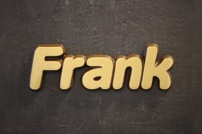 Aluminium Schriftzug "Frank"