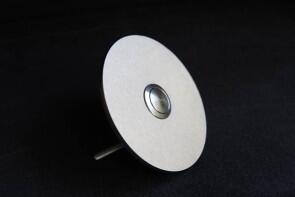 Klingelschild aus 3 mm Edelstahl - kreisrund