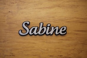 Aluminium Schriftzug "Sabine"