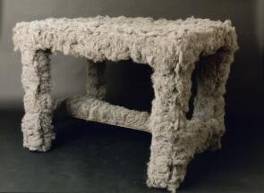 Skulptur - Tisch Edelstahlwolle