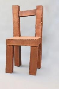 rostiger Stuhl aus Stahl
