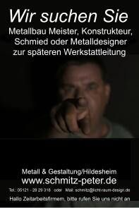 Wir suchen Sie: Metallbau Meister - Werkstattleiter  gesucht