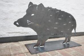 Wildschwein Skulptur aus Stahl