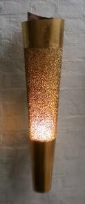 Vergoldete Leuchte aus Kupfer