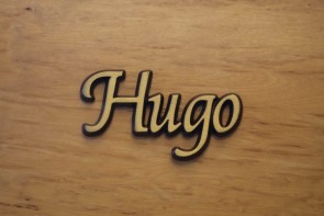 Aluminium Schriftzug "Hugo"