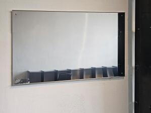 Edelstahl Magnet Pinnwand aus Spigelblech