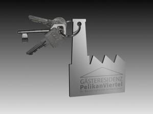 Entwürfe für Schlüsselanhänger für die Gästeresidenz Pelikan in Hannover