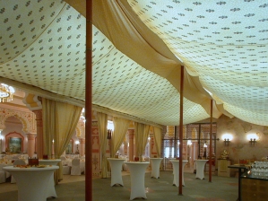 Zelt in der Prunkhalle des Maharadja