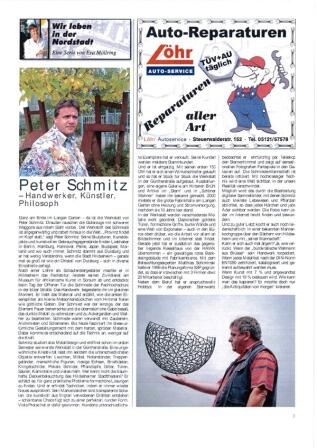 Bericht über Peter Schmitz im "Der Nordstädter"