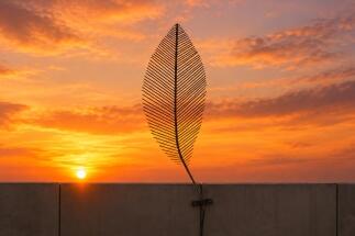 großes Blatt aus 5 mm Rundstahl