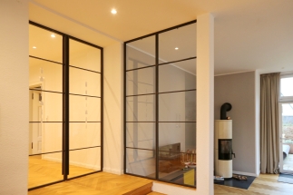 zweiteiliges Loft Fenster im Industrie Look