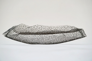 doppelwandige Schale  Sirius  aus 1 mm Eisen Draht, D 74 cm