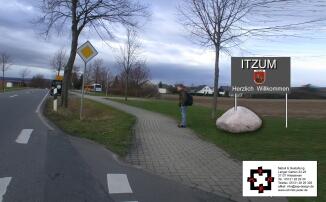 Entwurf für das 2. Ortseingangsschild für den Ortsteil Itzum in Hildesheim