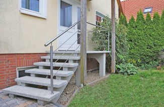 Relinggeländer aus Edelstahl mit 3 Relingstäben