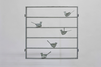 kleines Vogelgitter aus feuerverzinktem Stahl