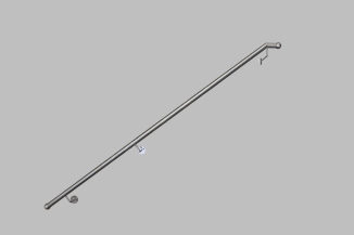 Edelstahlhandlauf für einen Keller Abgang