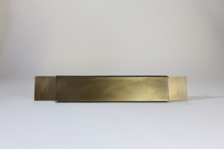 Briefkastenblende aus patiniertem Tombak CuZn15