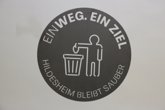 Logo gelasert - Hildesheim bleibt sauber