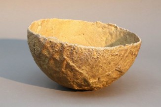 Flammgespritzte Schalenskulptur aus Bronze