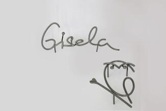 Individuelle Handschrift und Eule aus Edelstahl