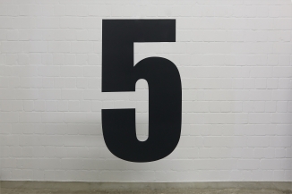 1 Meter große Hausnummer aus lackiertem Edelstahl