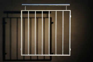 Ein schöner französischer Balkon aus Flachstahl