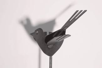 großer Laservogel aus 3 mm Stahlblech